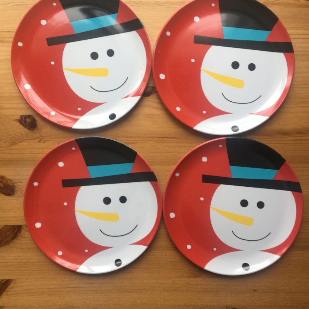 Snow Men Plate Set
